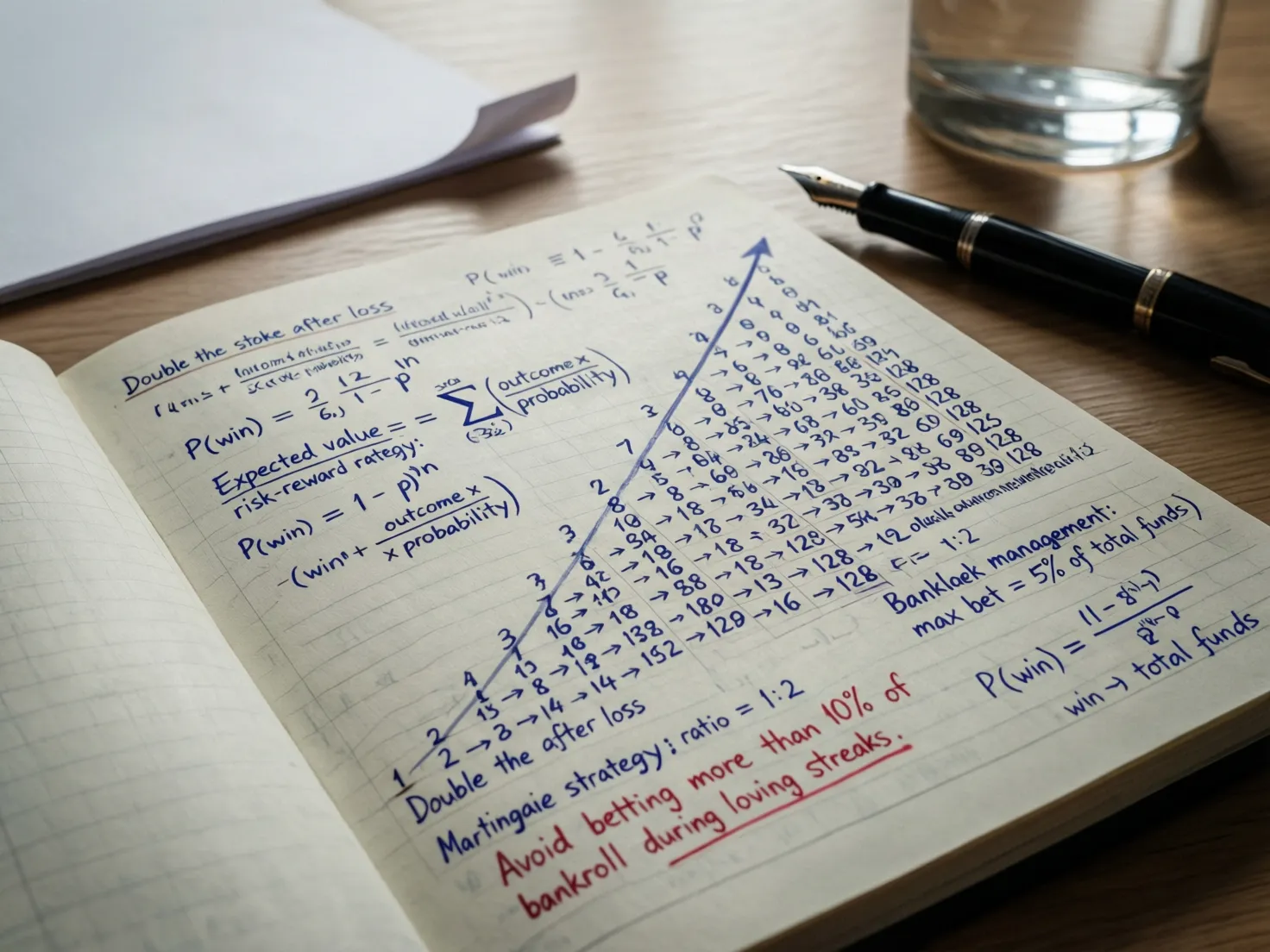 Hoja de cálculo con secuencias numéricas y fórmulas matemáticas