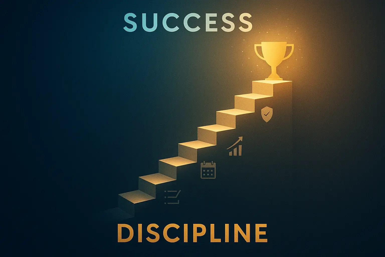 Visualización motivacional del camino hacia el éxito en apuestas deportivas mediante disciplina y método