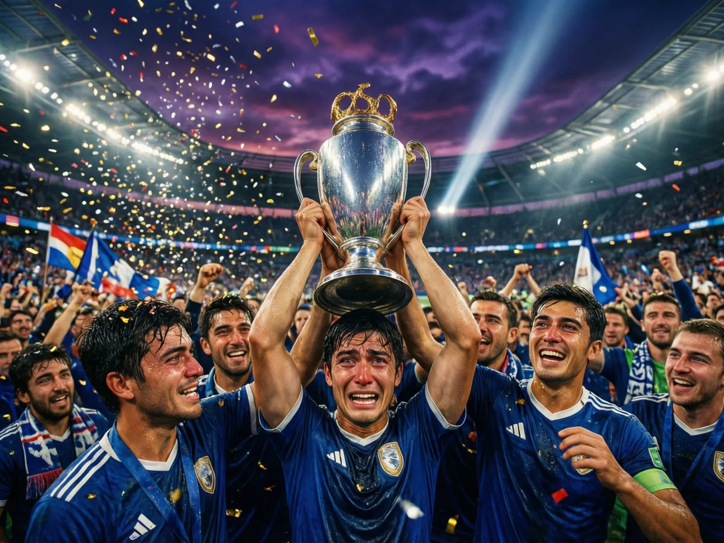 Celebración de una selección sorpresa ganando un título europeo